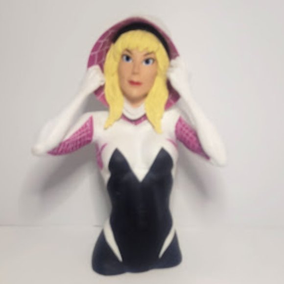 SPIDER GWEN UNMASKED PREVIEWS EXCLUSIVE BUST BANK 7-3/4" TALL - Picture 1 of 4